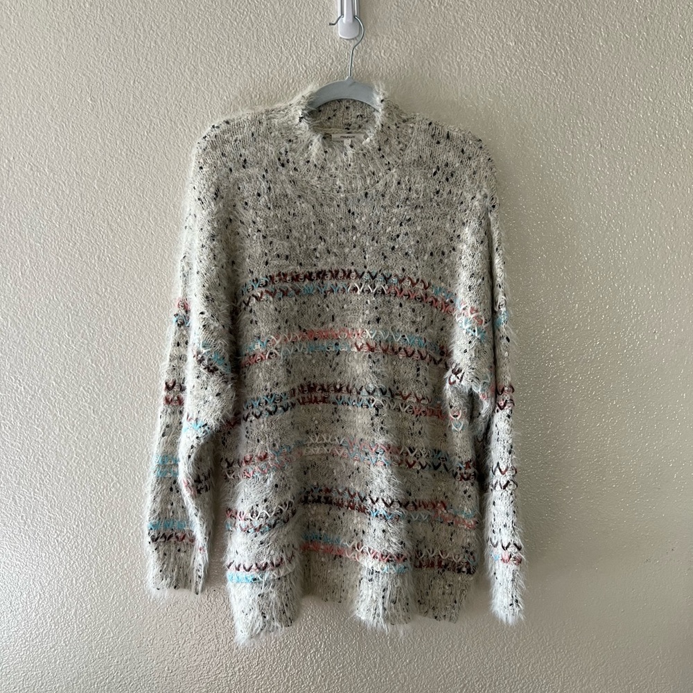 Fuzzy Multi-Colored Sweater